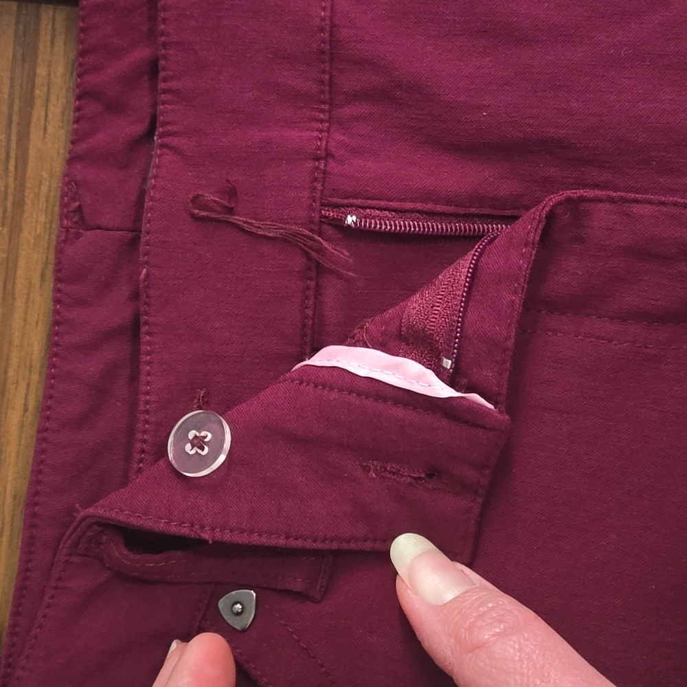 Burgundy Straight Leg Pants - Picture 4 of 8